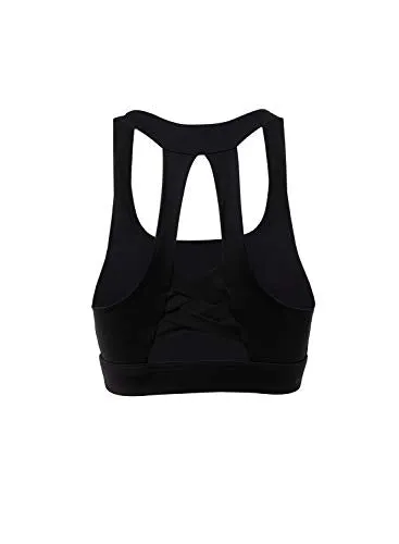 Women's Racerback High Impact Gym Fitness Excercise Sports Bras Workout Activewear Bra Black