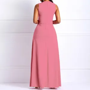 Women's Rompers Solid Color Casual Long Jumpsuit Clubwear Bodycon Evening Party Outifit O-neck Fashion Streetwear Playsuit
