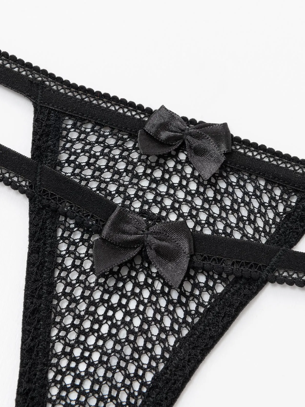 Women's Sexy Lace Bikini Panty 2 PCS Black