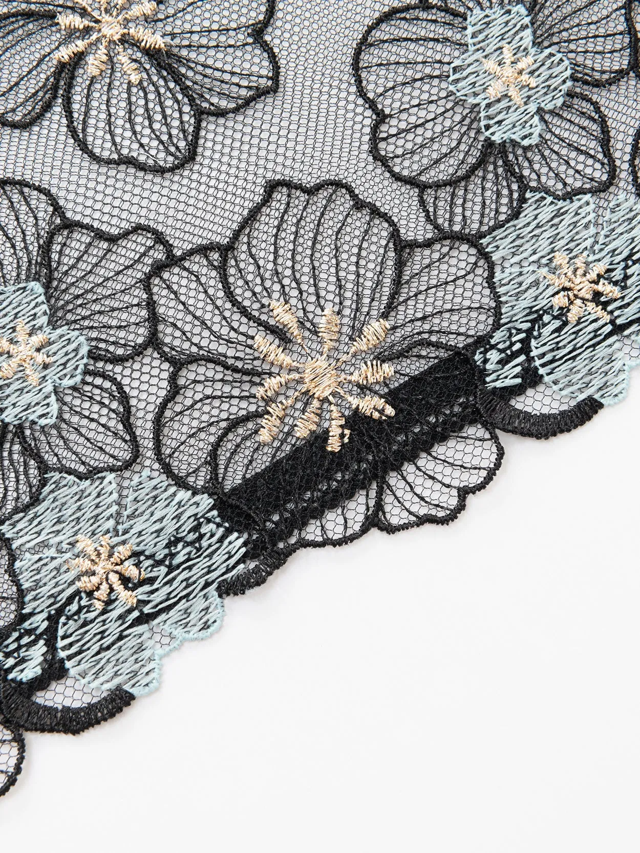 Women's Sexy Lace Bikini Panty 2 PCS Black