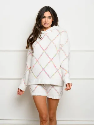 WOMEN'S STAR BRUSHED PRINT 2PC. SHORTS SET