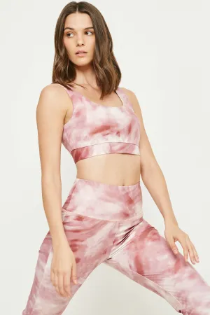 Womens Tie Dye Print Sports Bra