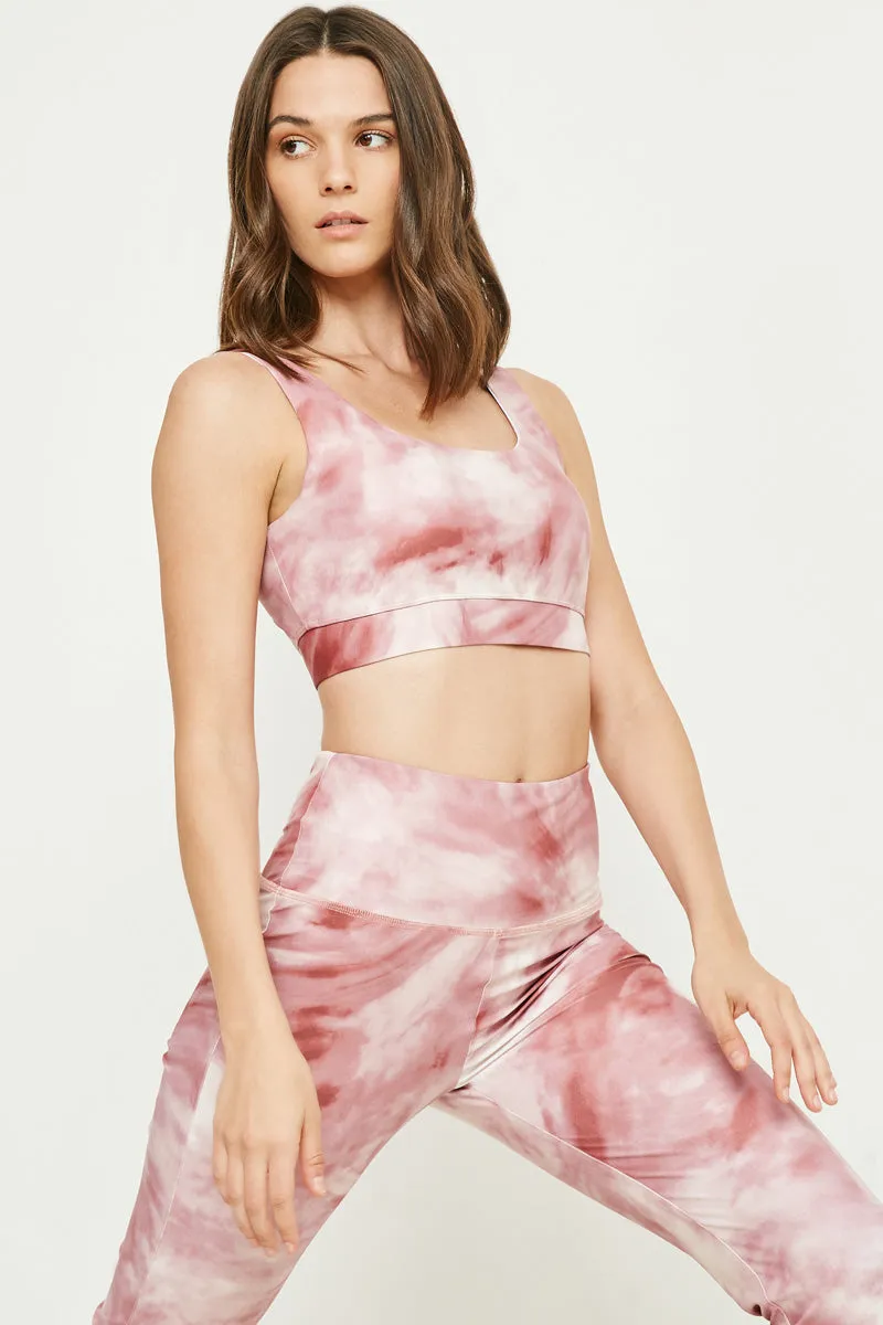 Womens Tie Dye Print Sports Bra