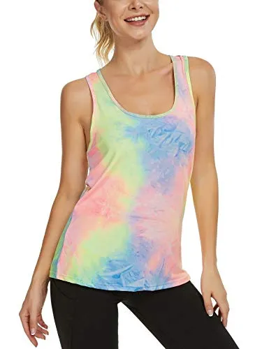 Women's Workout Tank Tops Yoga Shirts Sport Tops Running Activewear Sleeveless Tops for Woman