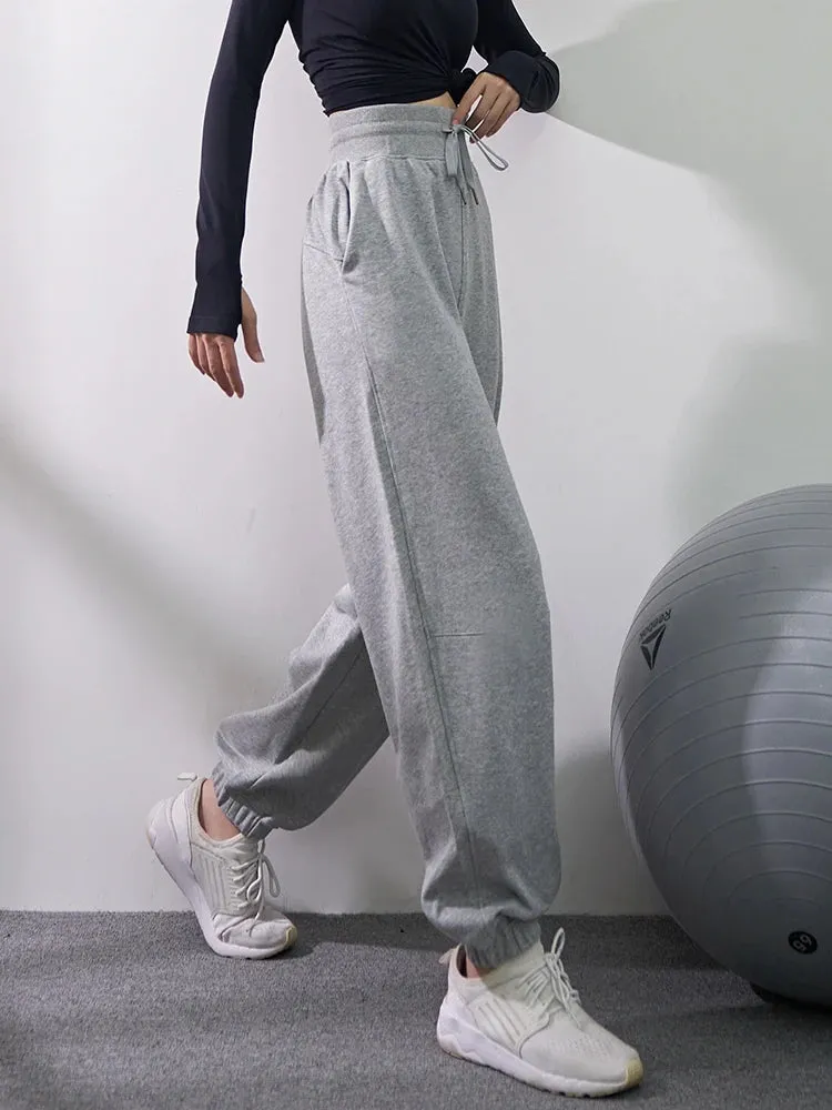 Women's Yoga Fitness Pants - Straight Casual Loose Beam Feet Wide Legs Running Slim Sports Pants