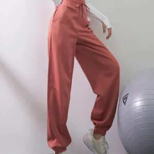 Women's Yoga Fitness Pants - Straight Casual Loose Beam Feet Wide Legs Running Slim Sports Pants