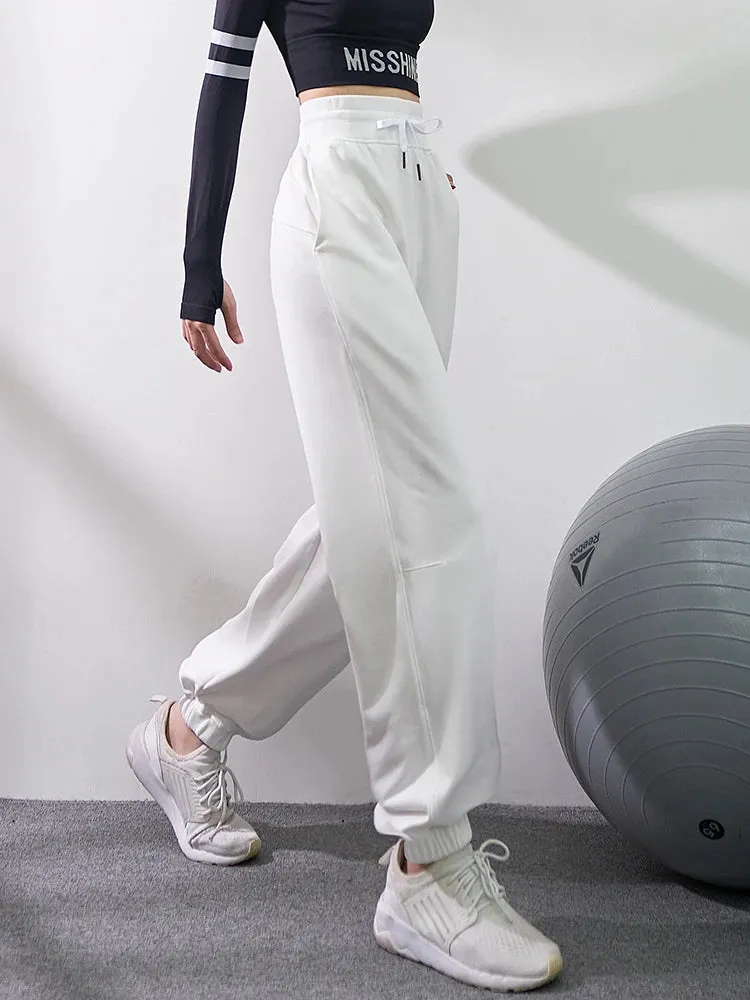 Women's Yoga Fitness Pants - Straight Casual Loose Beam Feet Wide Legs Running Slim Sports Pants