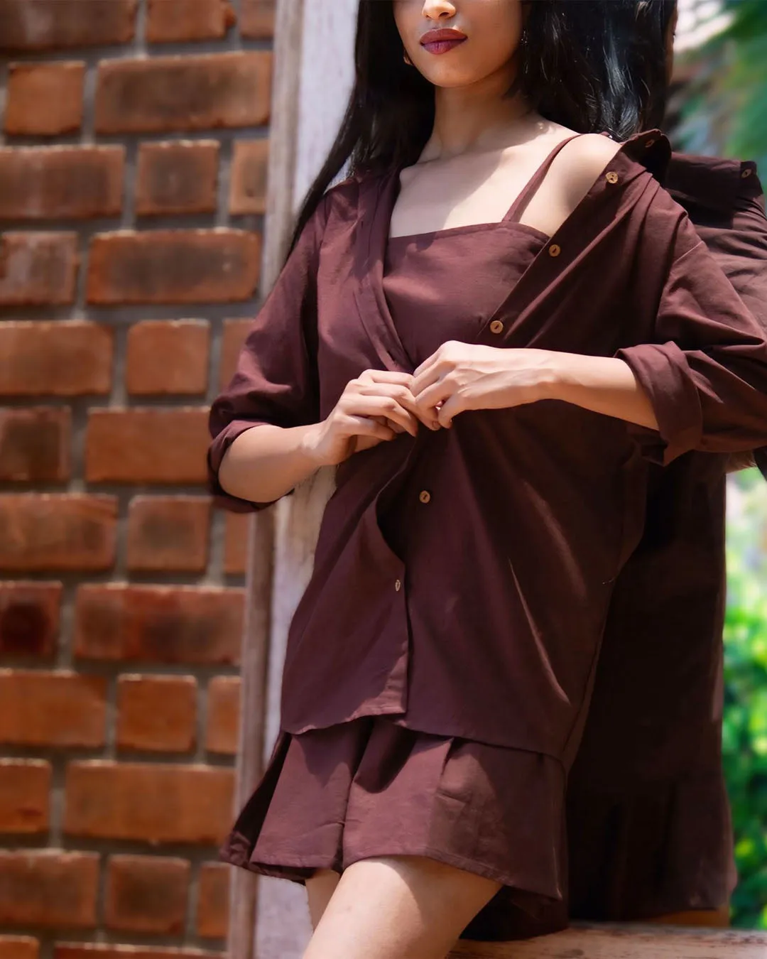 Wood Shirt Dress