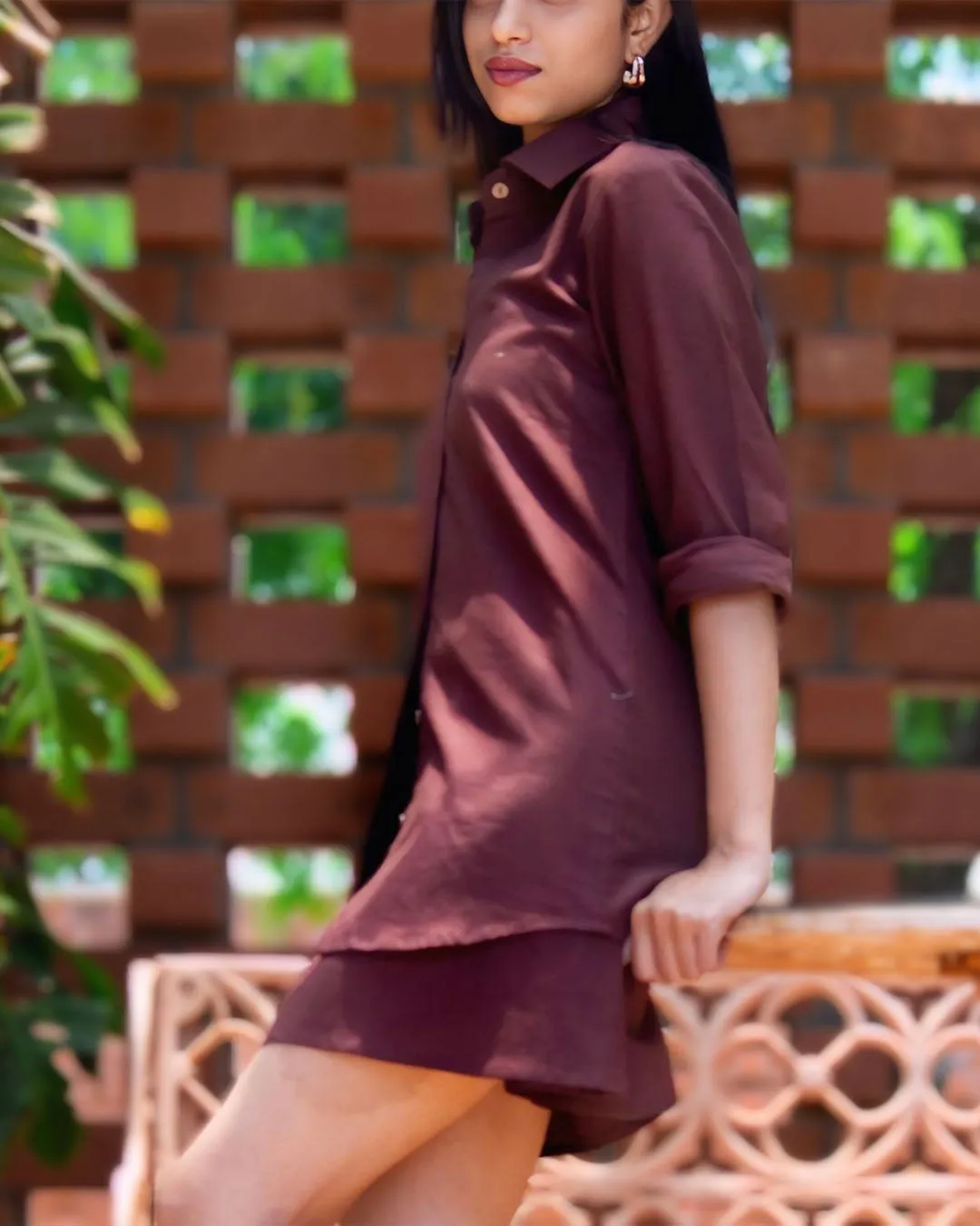 Wood Shirt Dress