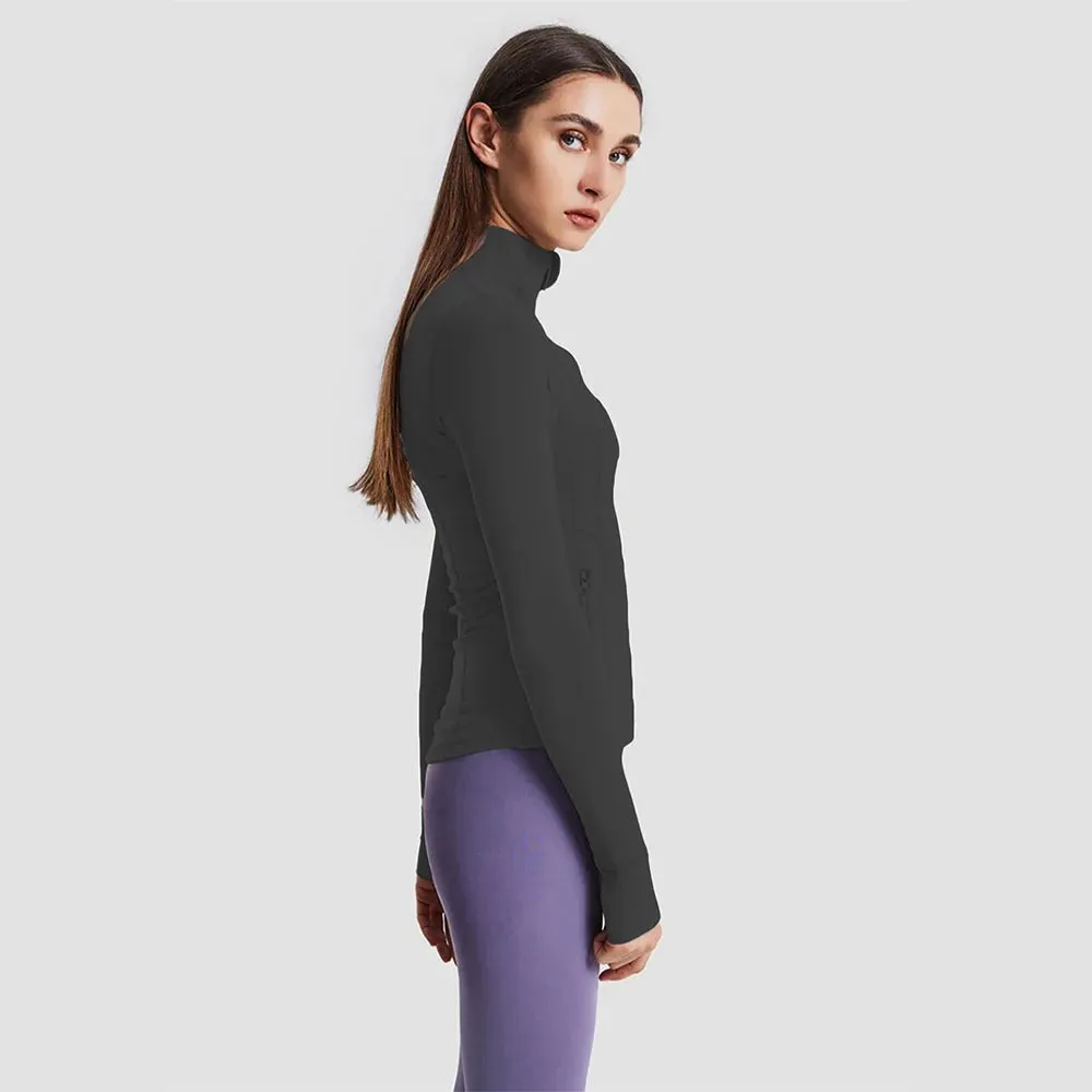 Yoga Jacket with Stand-Up Collar