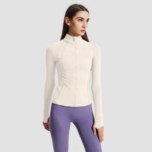 Yoga Jacket with Stand-Up Collar