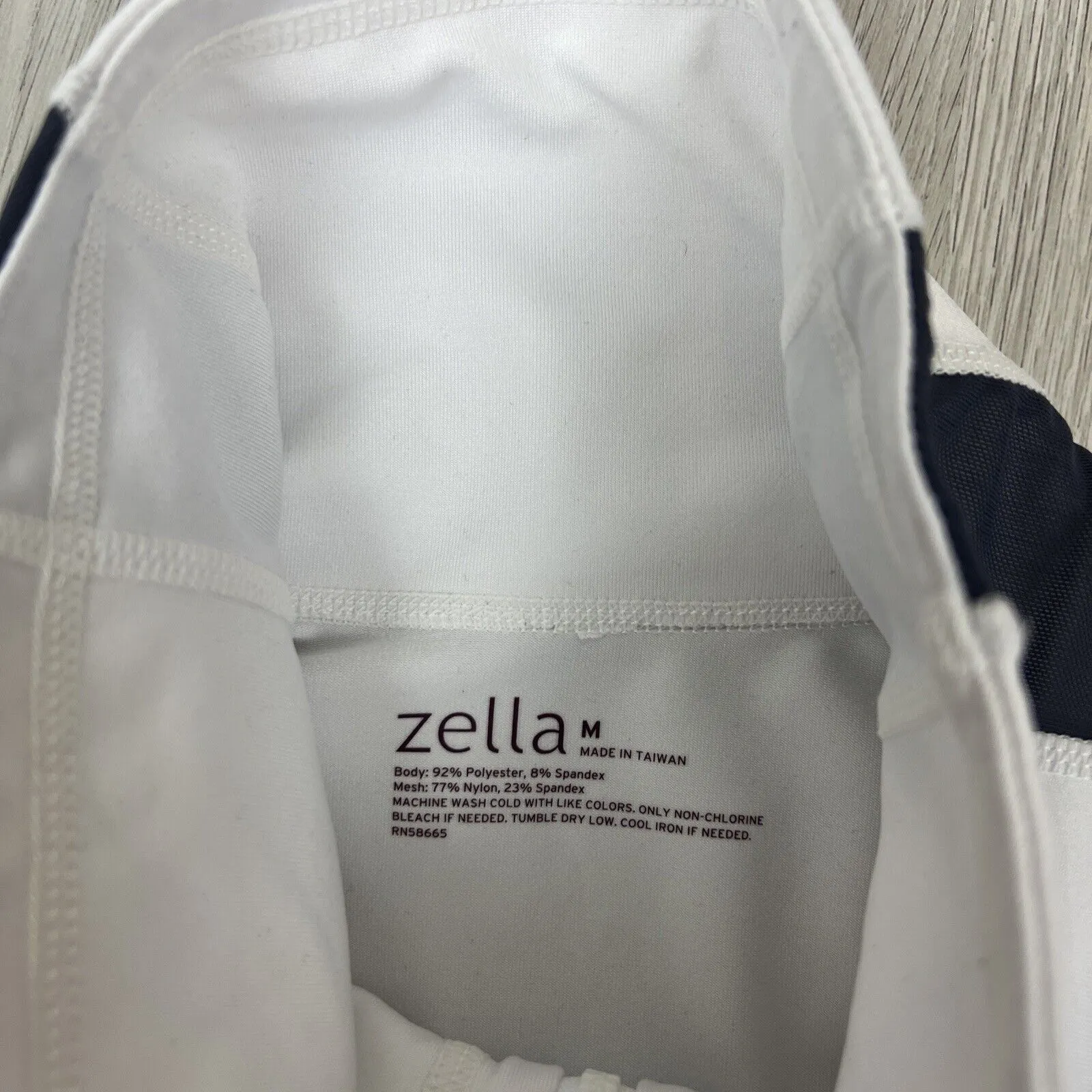 Zella Womens White Full Zip Activewear Jacket Size Medium