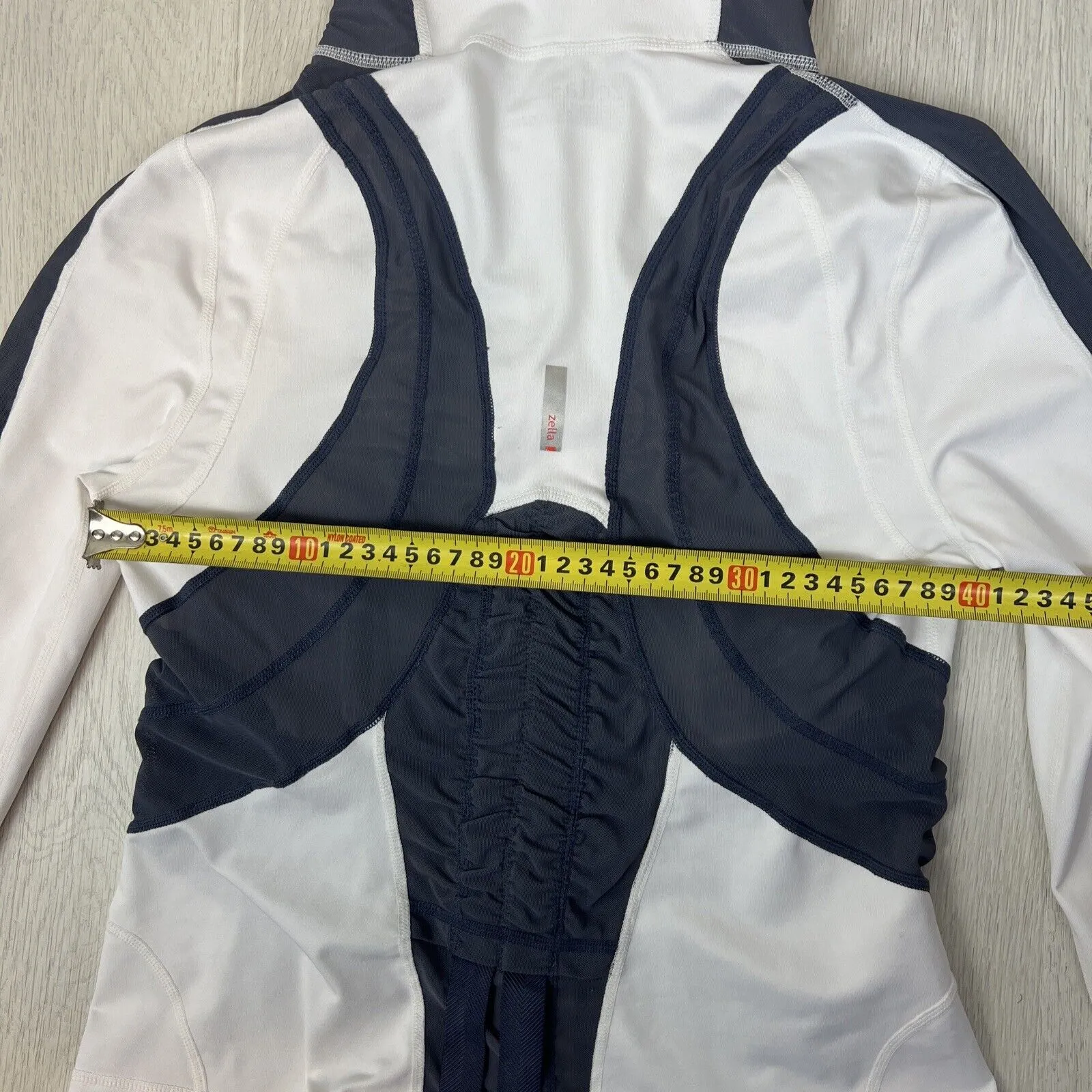 Zella Womens White Full Zip Activewear Jacket Size Medium